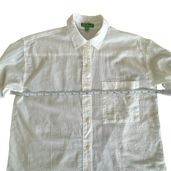 NEW J. CREW Button-up cotton voile shirt in white Semi Sheer Cover Up Size XXS - Picture 6 of 8
